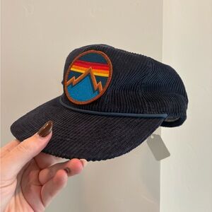 NWT Aviator Nation Corduroy Navy Blue Patch Hat